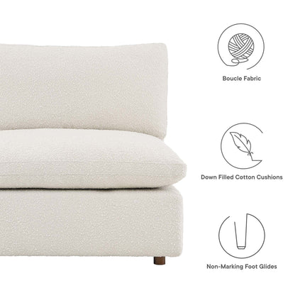 Modway EEI-6257 Commix Down Filled Overstuffed Boucle Fabric Armless Chair Modway
