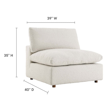 Modway EEI-6257 Commix Down Filled Overstuffed Boucle Fabric Armless Chair Modway