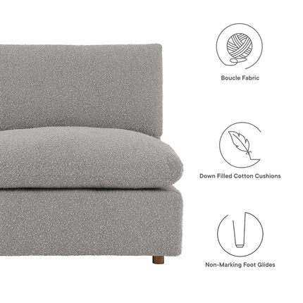 Modway EEI-6257 Commix Down Filled Overstuffed Boucle Fabric Armless Chair Modway