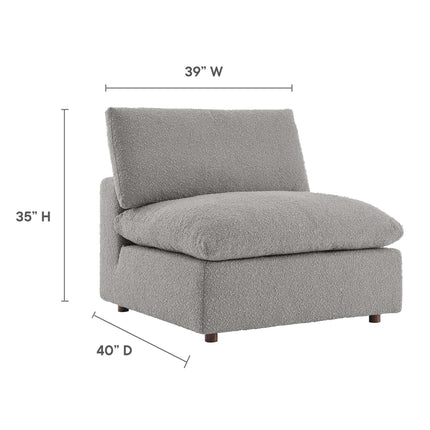 Modway EEI-6257 Commix Down Filled Overstuffed Boucle Fabric Armless Chair Modway