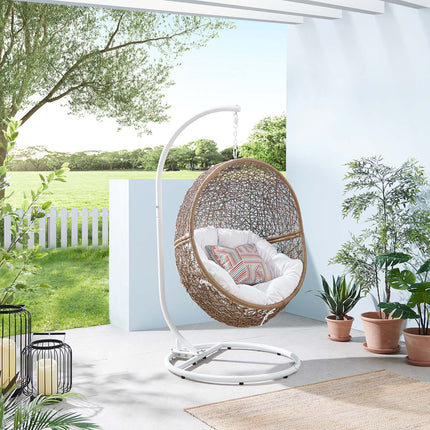 Modway EEI-6262 Encase Outdoor Patio Rattan Swing Chair Modway