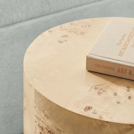 Modway EEI-6271 Cosmos 16" Round Burl Wood Side Table Modway
