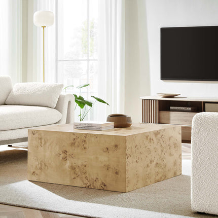 Modway EEI-6272 Cosmos 36" Square Burl Wood Coffee Table Modway
