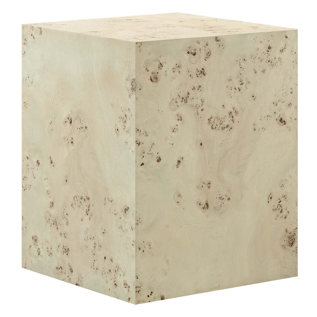 Modway EEI-6273 Cosmos 16" Square Burl Wood Side Table Modway