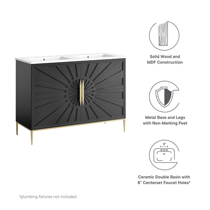 Modway EEI-6305 Awaken 48" Double Sink Bathroom Vanity Modway