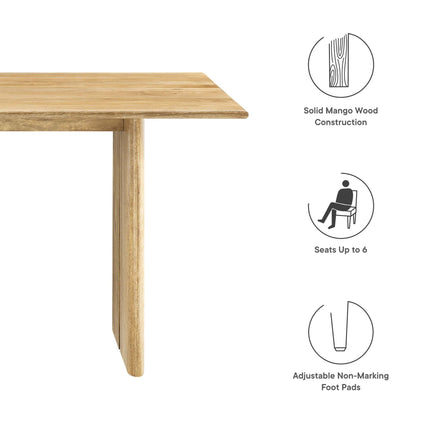 Modway EEI-6338 Amistad 60" Wood Dining Table Modway