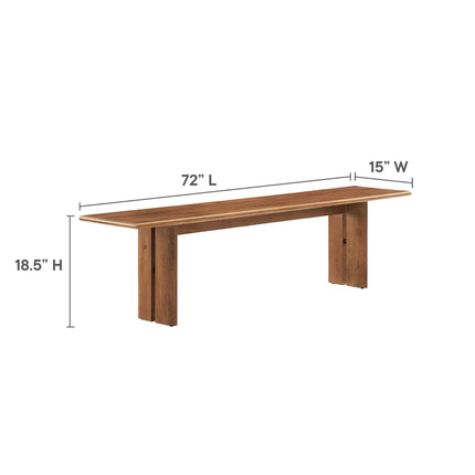 Modway EEI-6345 Amistad 72" Wood Bench Modway