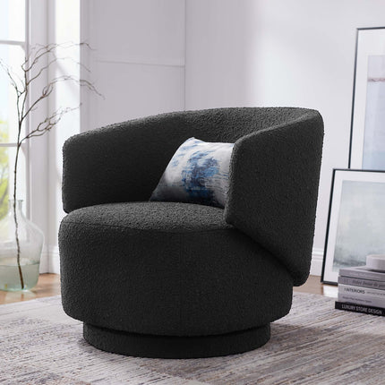 Modway EEI-6357 Celestia Boucle Fabric Swivel Chair Modway