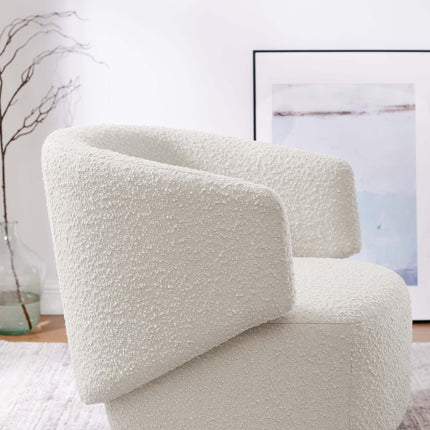 Modway EEI-6357 Celestia Boucle Fabric Swivel Chair Modway