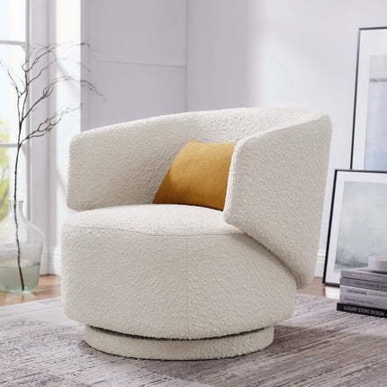 Modway EEI-6357 Celestia Boucle Fabric Swivel Chair Modway