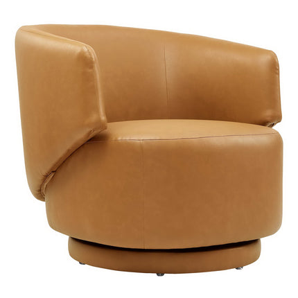 Modway EEI-6358 Celestia Vegan Leather Fabric and Wood Swivel Chair Modway