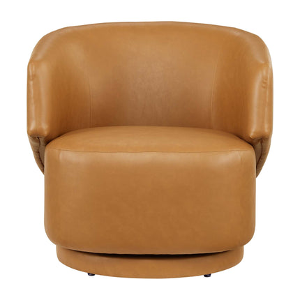 Modway EEI-6358 Celestia Vegan Leather Fabric and Wood Swivel Chair Modway