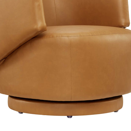 Modway EEI-6358 Celestia Vegan Leather Fabric and Wood Swivel Chair Modway