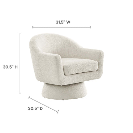 Modway EEI-6359 Astral Boucle Fabric Swivel Chair Modway