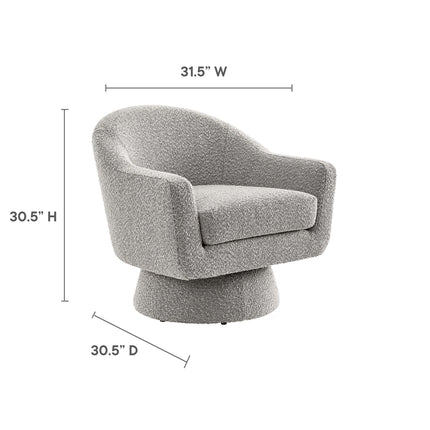 Modway EEI-6359 Astral Boucle Fabric Swivel Chair Modway