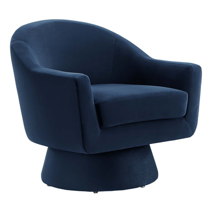 Modway EEI-6360 Astral Performance Velvet Fabric and Wood Swivel Chair Modway
