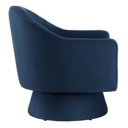 Modway EEI-6360 Astral Performance Velvet Fabric and Wood Swivel Chair Modway