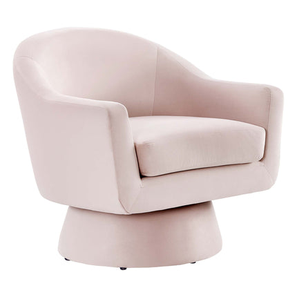 Modway EEI-6360 Astral Performance Velvet Fabric and Wood Swivel Chair Modway
