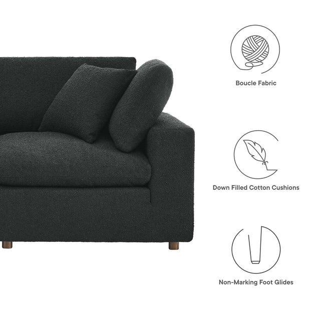 Modway EEI-6362 Commix Down Filled Overstuffed Boucle Fabric 3-Seater Sofa Modway