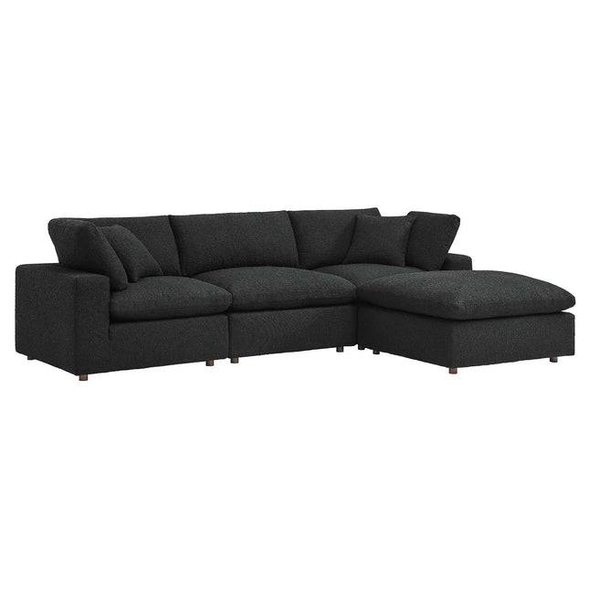 Modway EEI-6363 Commix 4-Piece Down Filled Overstuffed Boucle Fabric Sectional Sofa Modway