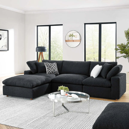 Modway EEI-6363 Commix 4-Piece Down Filled Overstuffed Boucle Fabric Sectional Sofa Modway