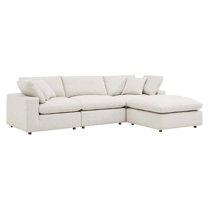 Modway EEI-6363 Commix 4-Piece Down Filled Overstuffed Boucle Fabric Sectional Sofa Modway