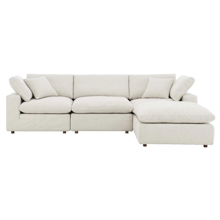 Modway EEI-6363 Commix 4-Piece Down Filled Overstuffed Boucle Fabric Sectional Sofa Modway