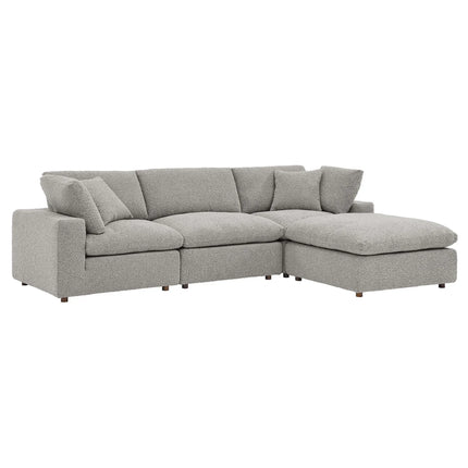 Modway EEI-6363 Commix 4-Piece Down Filled Overstuffed Boucle Fabric Sectional Sofa Modway