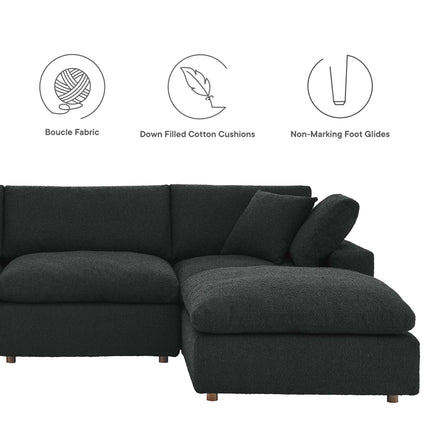 Modway EEI-6365 Commix 5-Piece Down Filled Overstuffed Boucle Fabric Sectional Sofa Modway