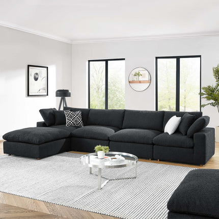 Modway EEI-6365 Commix 5-Piece Down Filled Overstuffed Boucle Fabric Sectional Sofa Modway