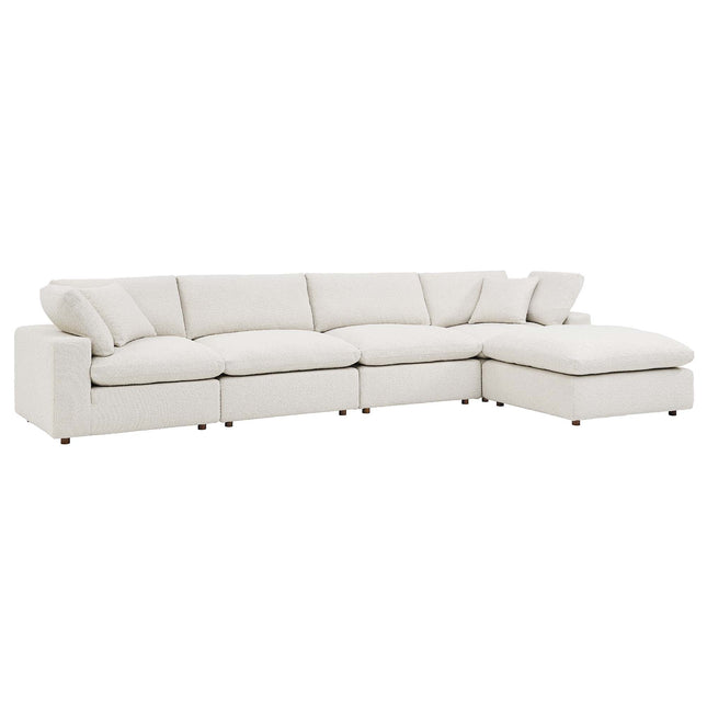 Modway EEI-6365 Commix 5-Piece Down Filled Overstuffed Boucle Fabric Sectional Sofa Modway