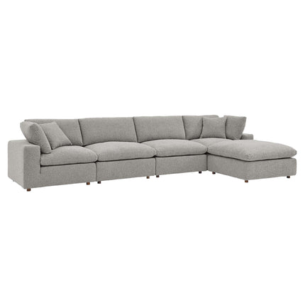 Modway EEI-6365 Commix 5-Piece Down Filled Overstuffed Boucle Fabric Sectional Sofa Modway