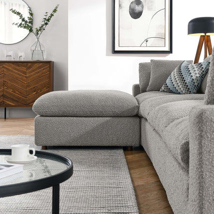 Modway EEI-6365 Commix 5-Piece Down Filled Overstuffed Boucle Fabric Sectional Sofa Modway