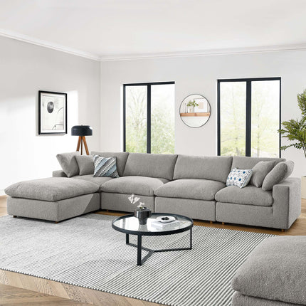 Modway EEI-6365 Commix 5-Piece Down Filled Overstuffed Boucle Fabric Sectional Sofa Modway