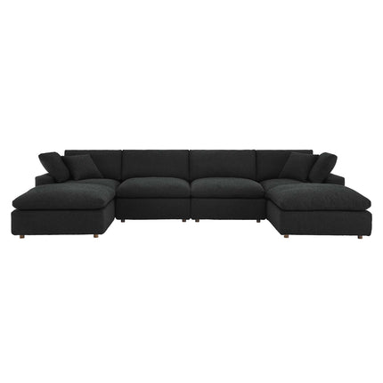 Modway EEI-6366 Commix 6-Piece Down Filled Overstuffed Boucle Sectional Sofa Modway