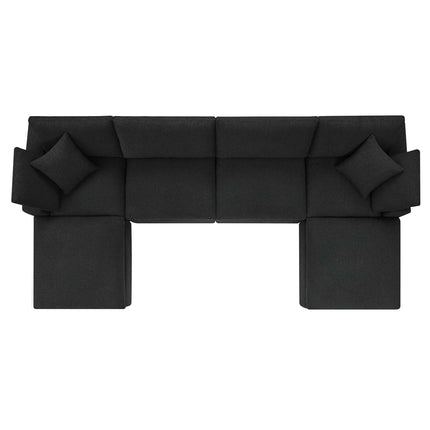 Modway EEI-6366 Commix 6-Piece Down Filled Overstuffed Boucle Sectional Sofa Modway
