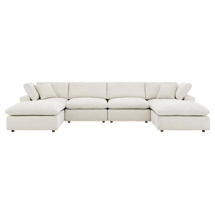 Modway EEI-6366 Commix 6-Piece Down Filled Overstuffed Boucle Sectional Sofa Modway