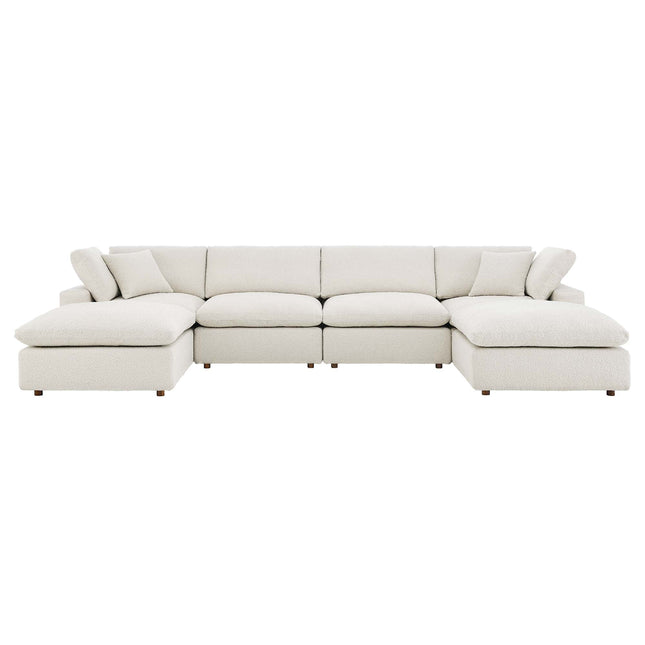 Modway EEI-6366 Commix 6-Piece Down Filled Overstuffed Boucle Sectional Sofa Modway