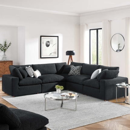 Modway EEI-6368 Commix 5-Piece Down Filled Overstuffed Boucle Sectional Sofa Modway