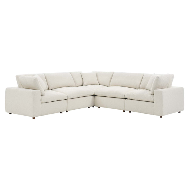 Modway EEI-6368 Commix 5-Piece Down Filled Overstuffed Boucle Sectional Sofa Modway