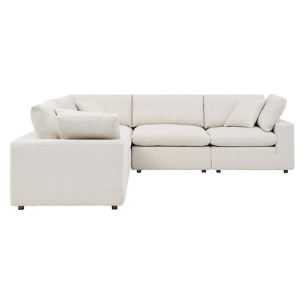 Modway EEI-6368 Commix 5-Piece Down Filled Overstuffed Boucle Sectional Sofa Modway