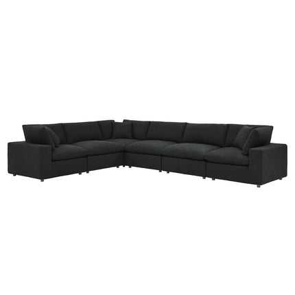 Modway EEI-6369 Commix 6-Piece Down Filled Overstuffed Boucle Fabric Sectional Sofa Modway