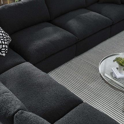 Modway EEI-6369 Commix 6-Piece Down Filled Overstuffed Boucle Fabric Sectional Sofa Modway