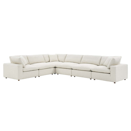 Modway EEI-6369 Commix 6-Piece Down Filled Overstuffed Boucle Fabric Sectional Sofa Modway