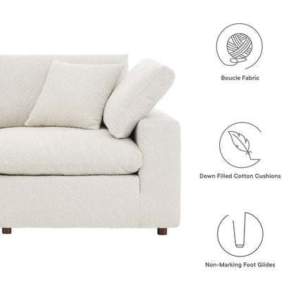 Modway EEI-6369 Commix 6-Piece Down Filled Overstuffed Boucle Fabric Sectional Sofa Modway