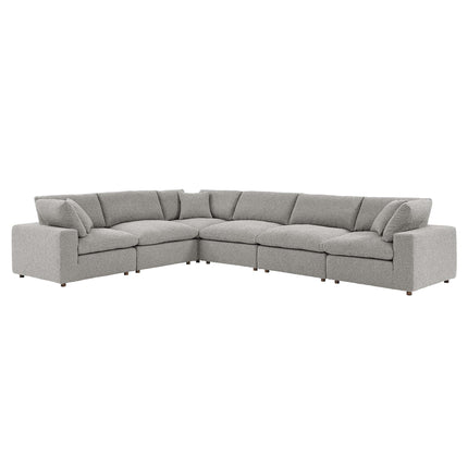Modway EEI-6369 Commix 6-Piece Down Filled Overstuffed Boucle Fabric Sectional Sofa Modway