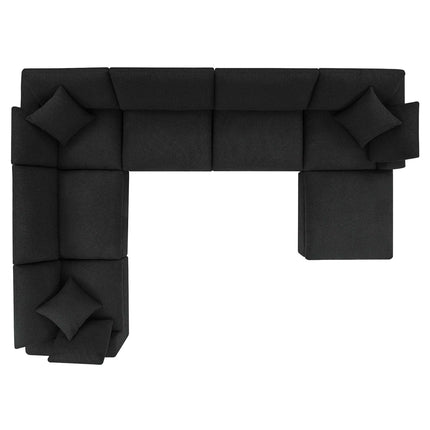 Modway EEI-6370 Commix 7-Piece Down Filled Overstuffed Boucle Sectional Sofa Modway
