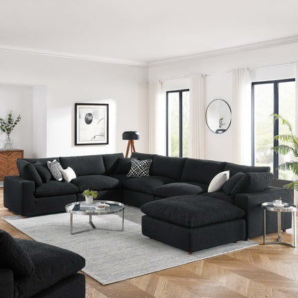 Modway EEI-6370 Commix 7-Piece Down Filled Overstuffed Boucle Sectional Sofa Modway