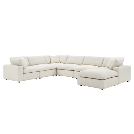 Modway EEI-6370 Commix 7-Piece Down Filled Overstuffed Boucle Sectional Sofa Modway