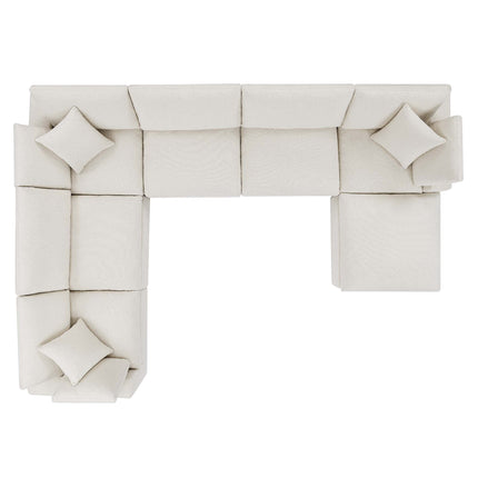 Modway EEI-6370 Commix 7-Piece Down Filled Overstuffed Boucle Sectional Sofa Modway